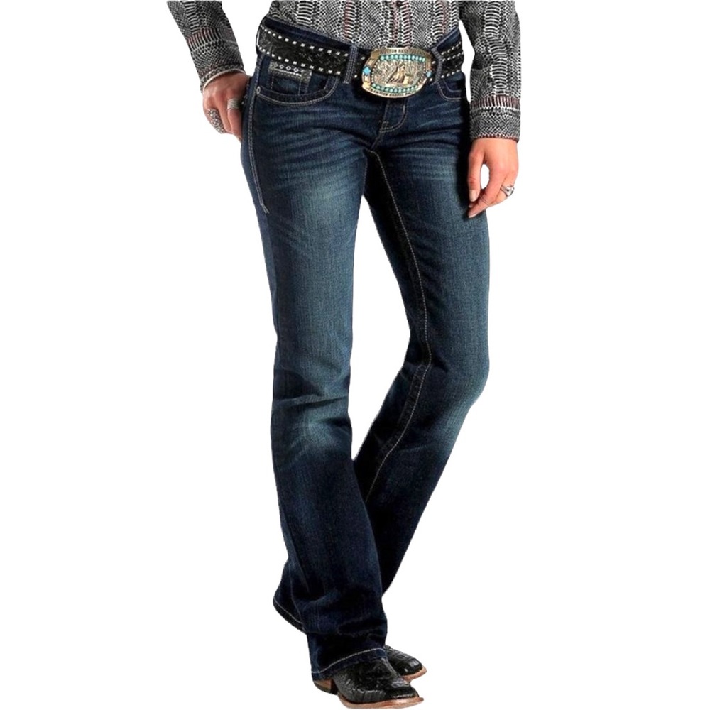 Cruel Abby Mid Rise Slim Thigh Hip Bootcut Jeans sz 35 19R NEW Flaw - 33" inseam